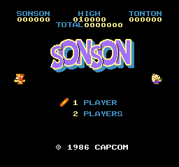 Son Son (Japan) Title Screen